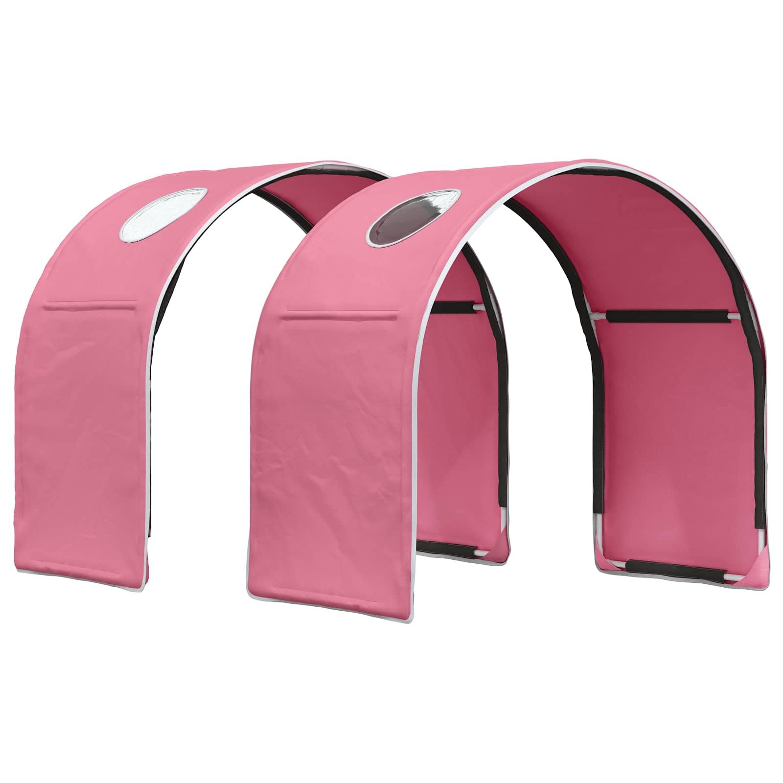 Walplus Pack of 2 Fabric Kids Bed Tunnel - Pink - 211 x 52.5 x 2 cm