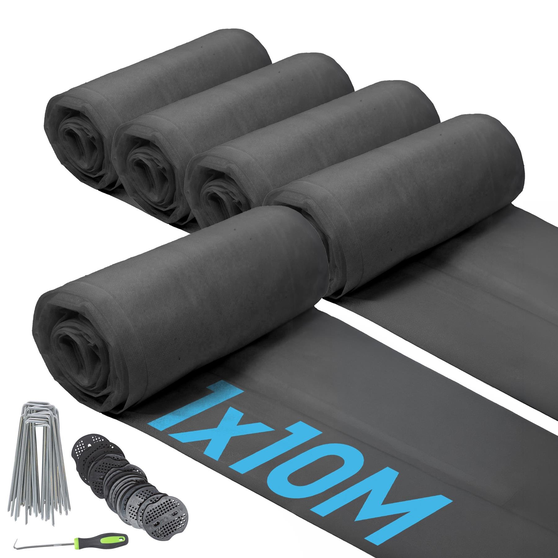 Harbour Housewares 100gsm Plant Control Membrane Set - 5m x 10m - 5 Rolls