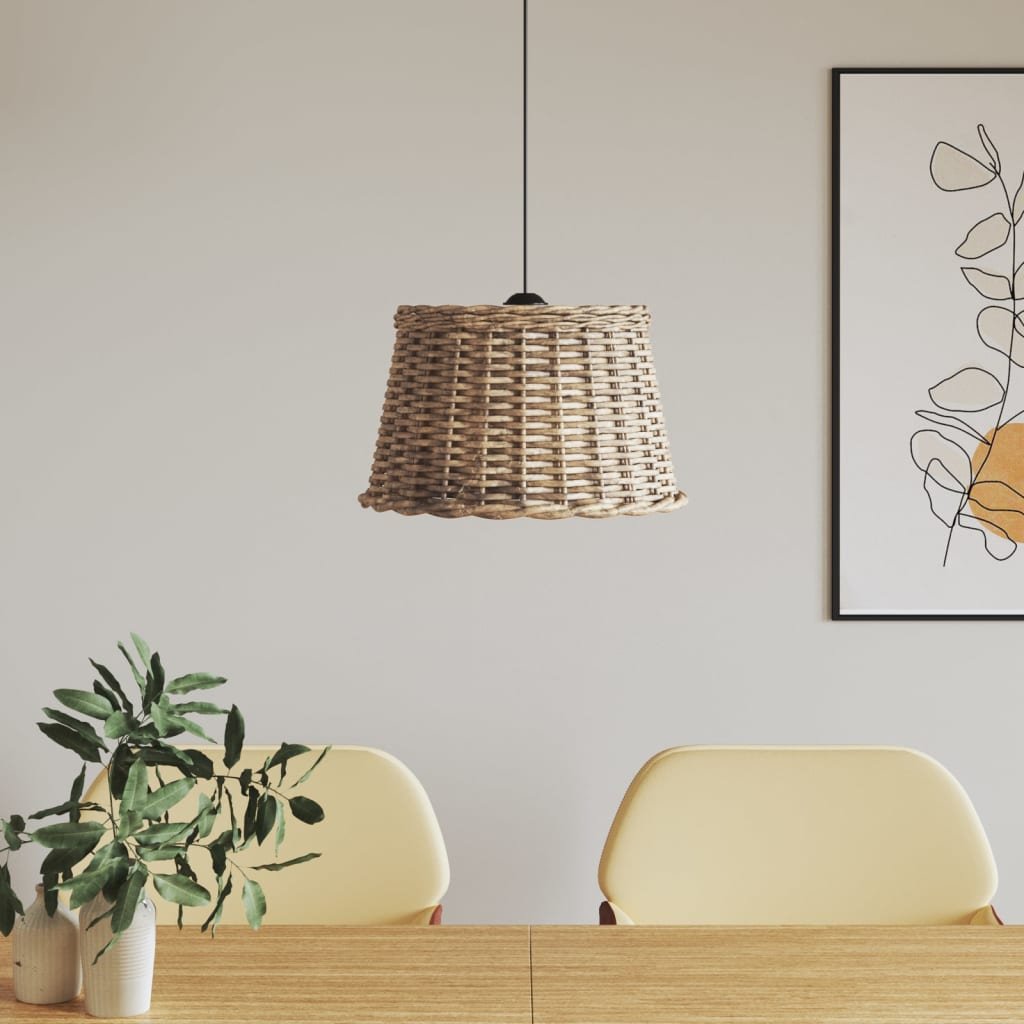 Walplus Brown Iron Wicker Ceiling Lampshade - 45 x 28cm