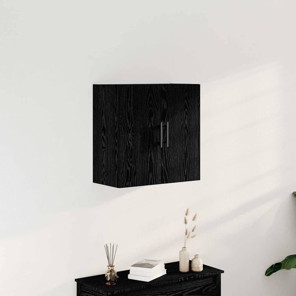 Walplus Engineered Wood Wall Cabinet - Black Ash - 60 x 31.5 x 60 cm