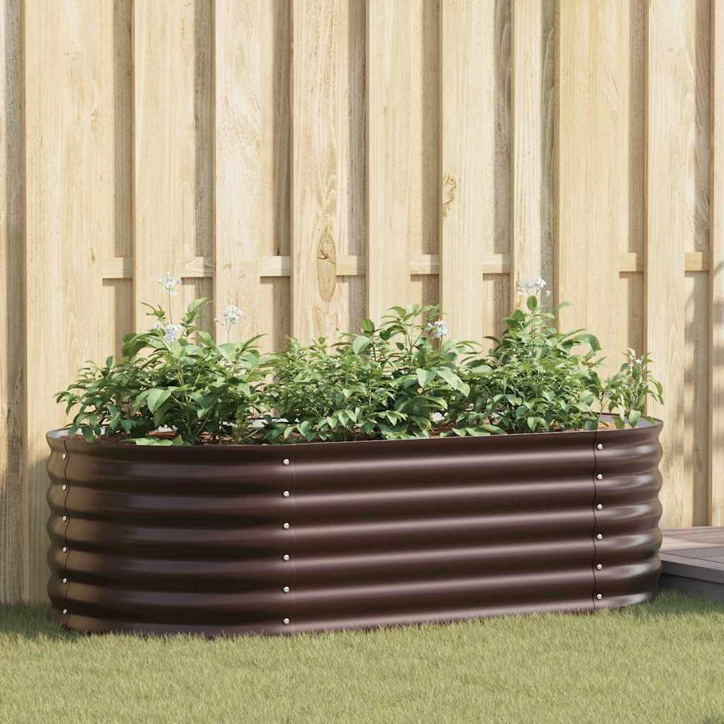 Walplus Steel Raised Garden Bed - Brown - 160 x 80 x 44 cm