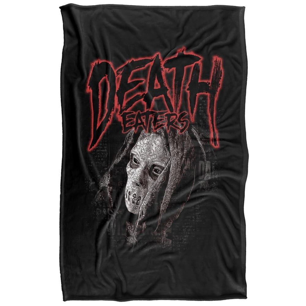 Harry Potter Death Eater Face Soft Touch Black Blanket - 147cm x 91cm