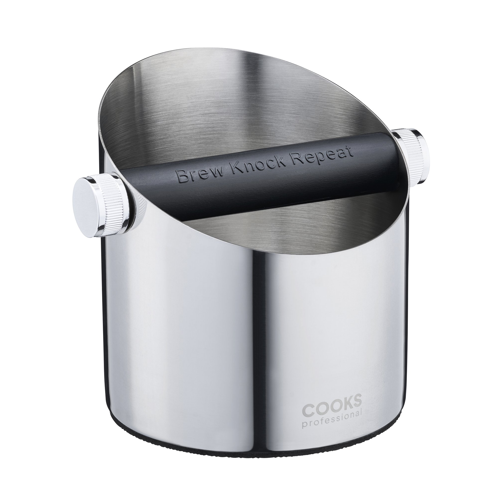 Cooks Professional Steel Espresso Knock Box - Silver