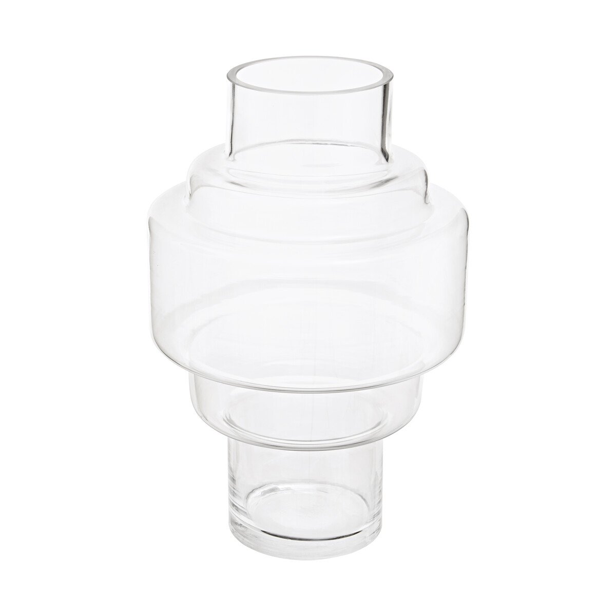 Orsina Cayden Stacked Design Small Glass Vase