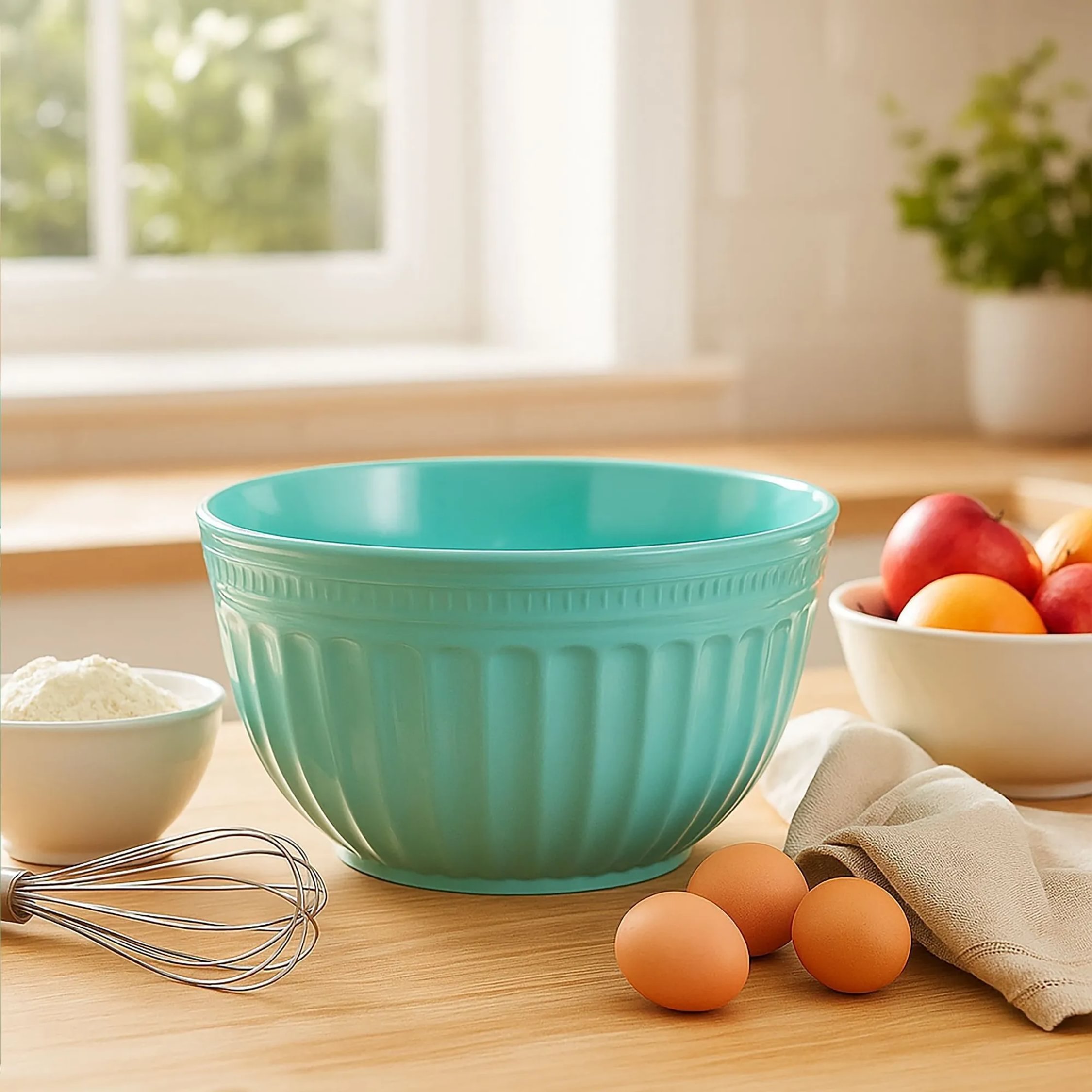 Orsina Alden Extra Large Melamine Mixing Bowl - Green