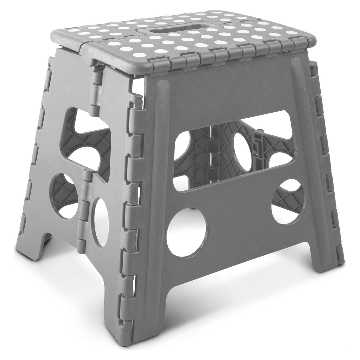 Keplin 13 Inch Non-Slip Folding Step Stool - Grey