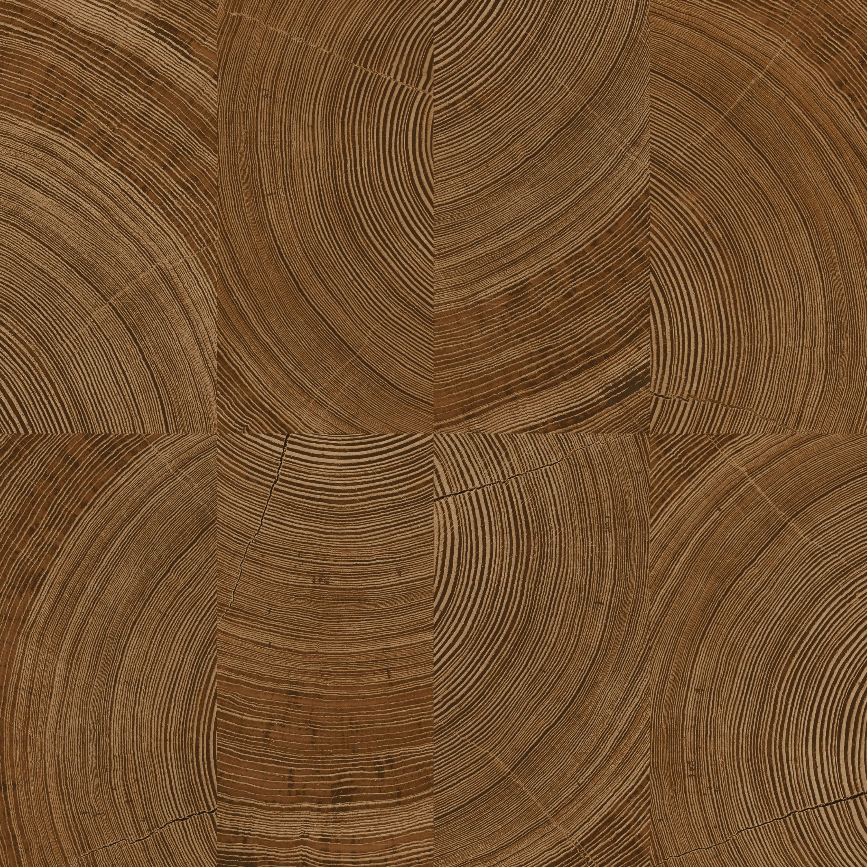 Grandeco Cambara Wood Butchers Block End Grain Textured Wallpaper - Deep Oak
