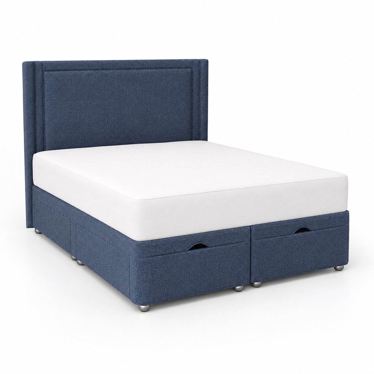 Comfy Deluxe Rome 6ft Super King  Ottoman End Lift  Bed Set - Blue