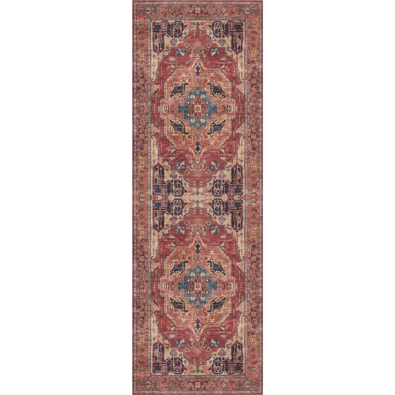 The Rugs Terracotta Alya Persian Classic Runner Rug - 60 x 180cm