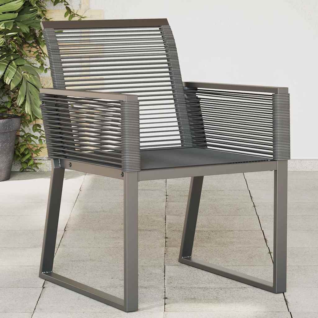 Walplus 2 Piece Poly Rattan Garden Chairs - Black - 53 x 59 x 79 cm