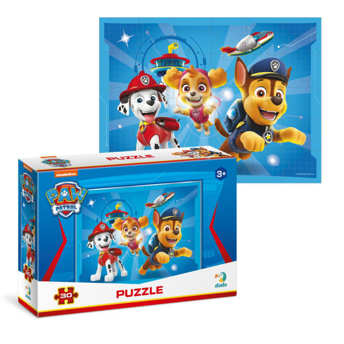 Dodo 30 Pieces Paw Patrol Marshall Skye and Chase Puzzle - Age 3+