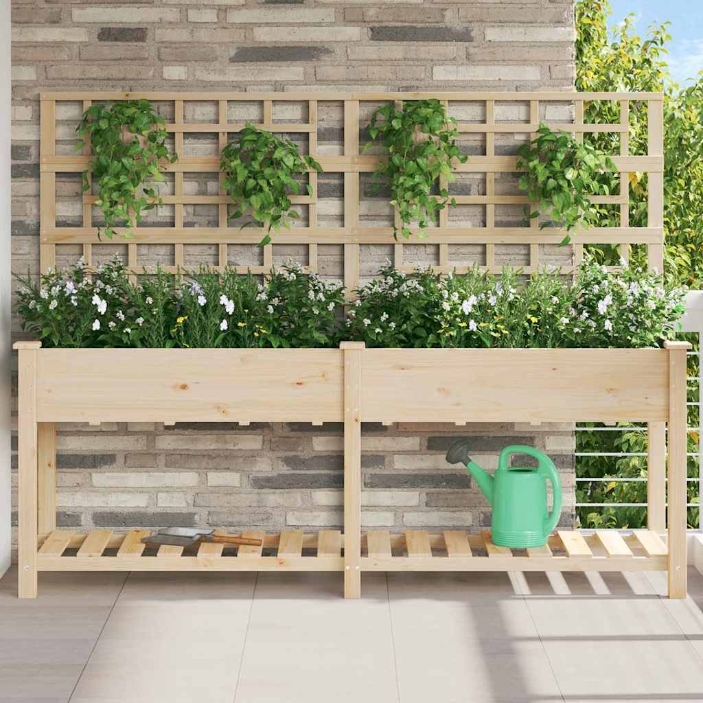 Walplus Firwood Garden Planter - Beige - 203.5 x 54 x 152.5 cm