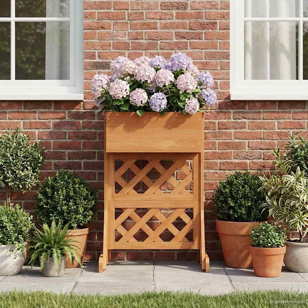 Walplus Firwood Garden Planter - Orange - 48 x 30 x 70.5 cm