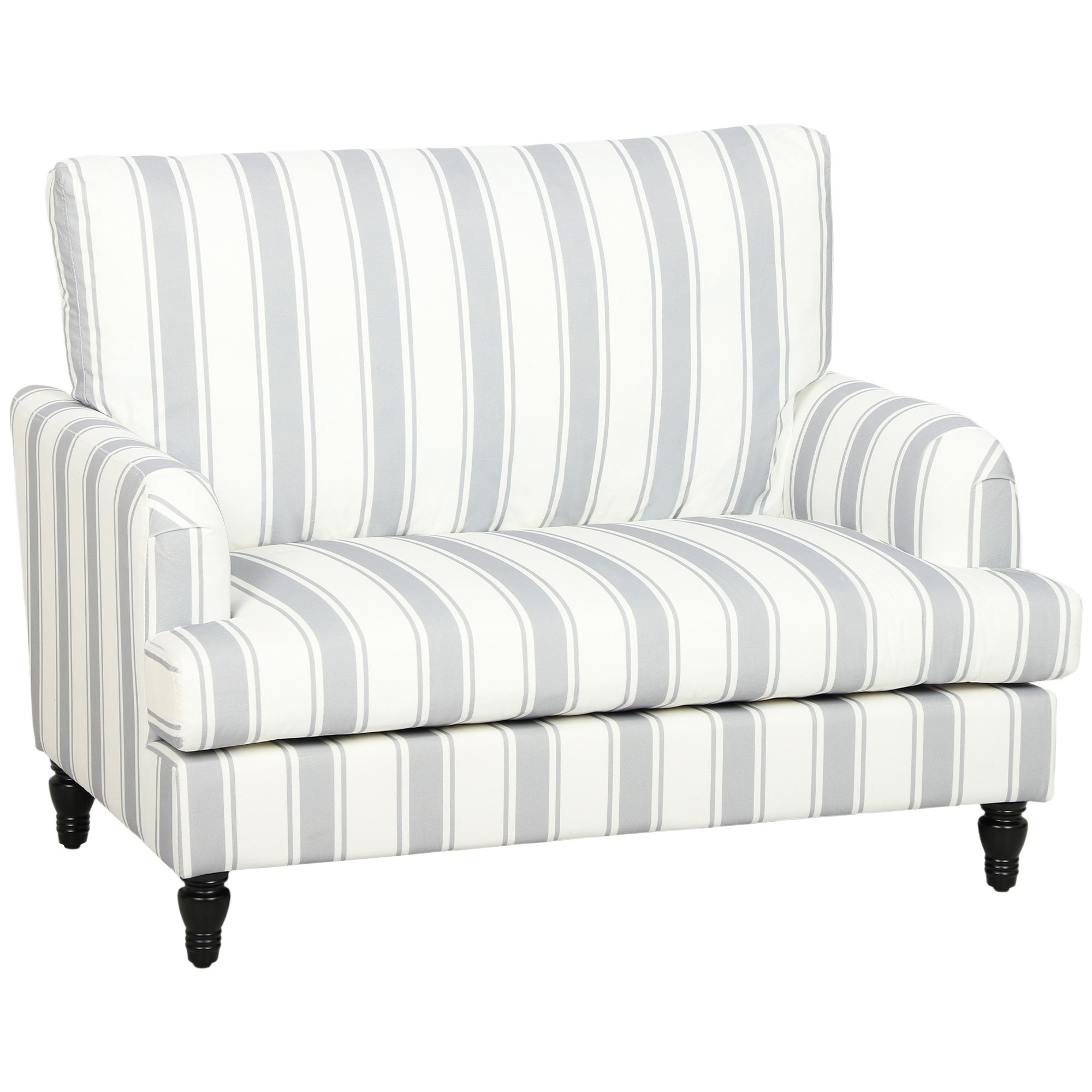 HOMCOM Modern Velvet Single Sofa Armchair - Grey