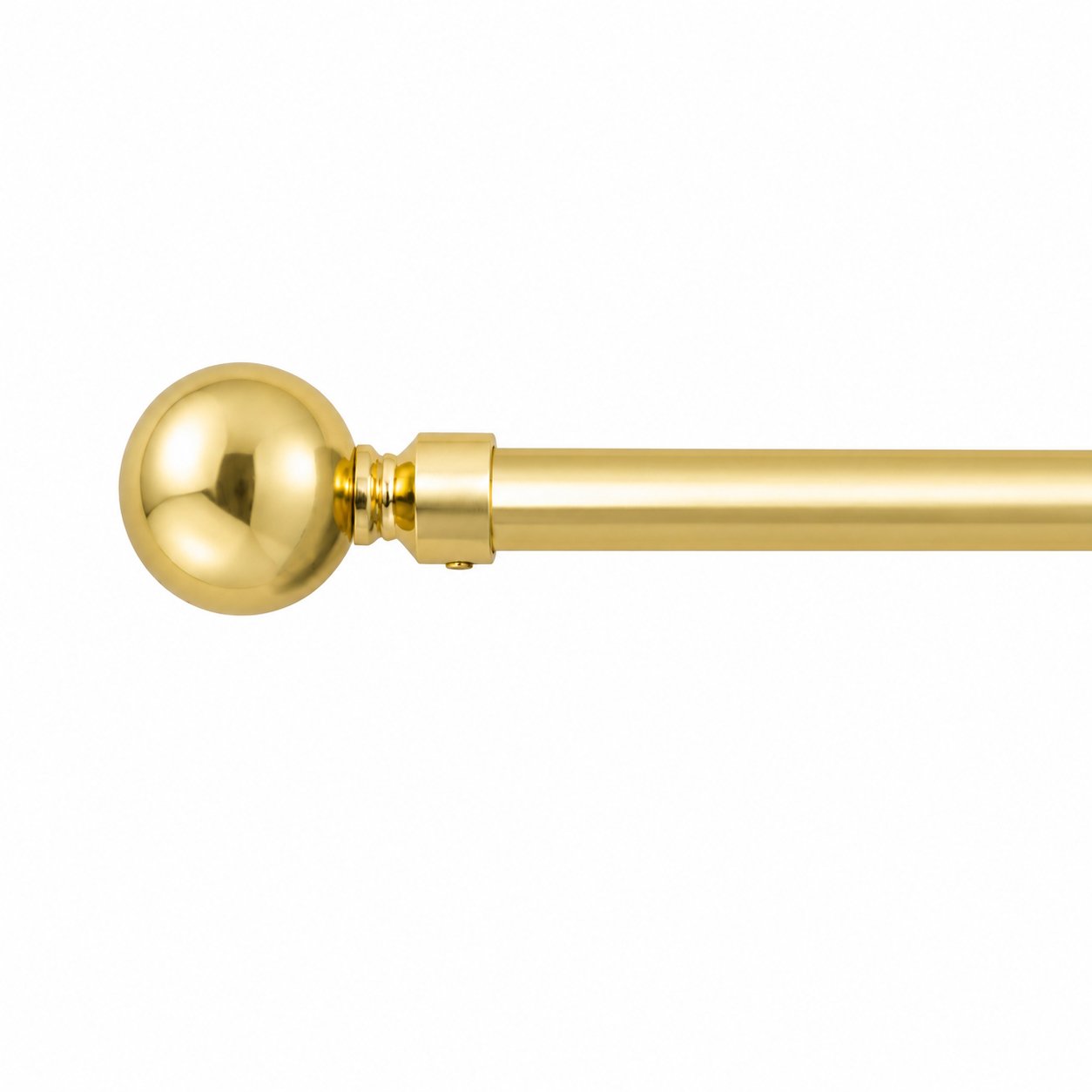 New Edge Blinds 16-19mm Gold Ball Eyelet Curtain Pole - 160cm - 300cm
