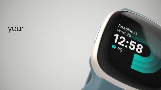 Fitbit Versa 4 Fitness Smartwatch - Waterfall Blue/Platinum Aluminum 