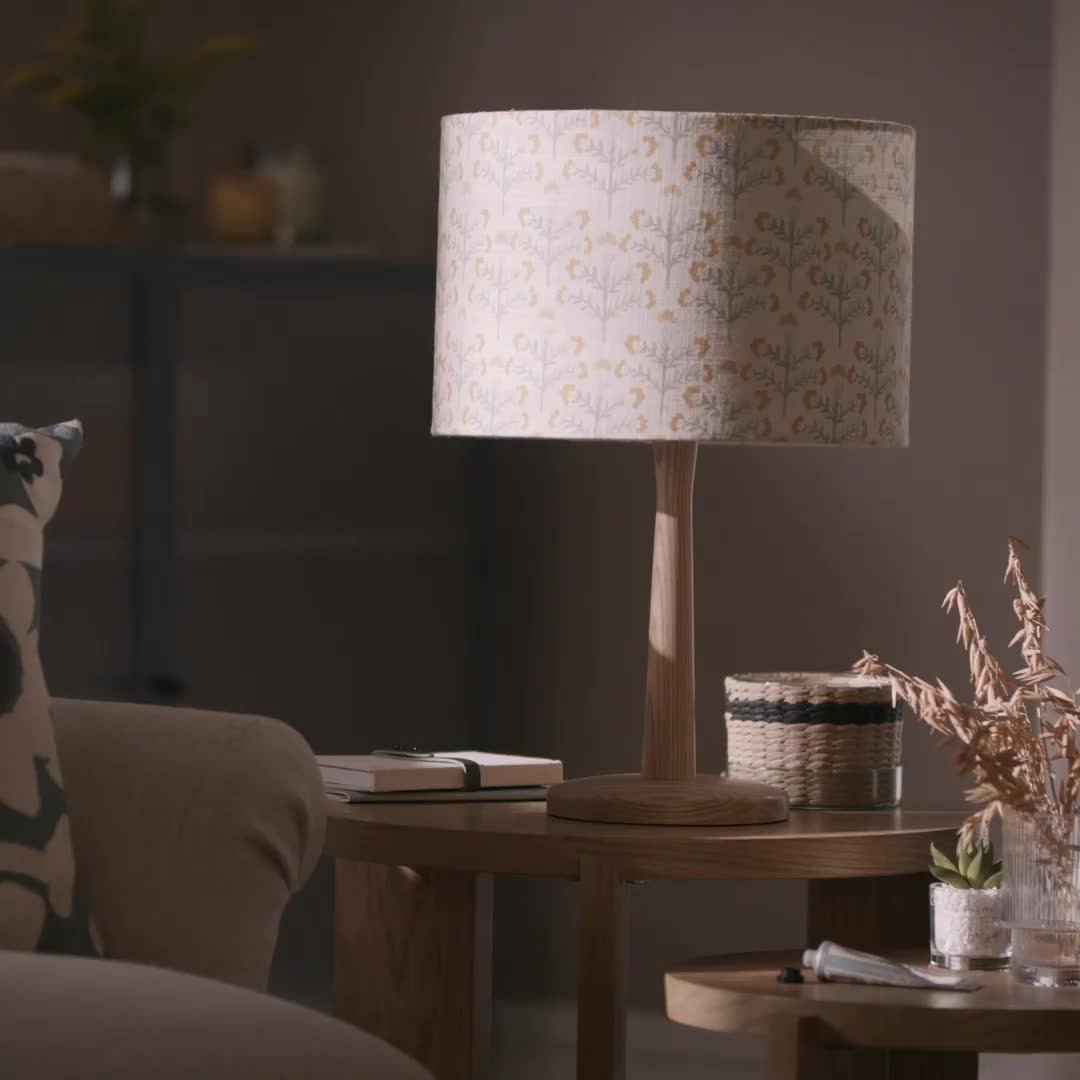 Buy Habitat Floral Print Faux Linen Shade Cream and Orange