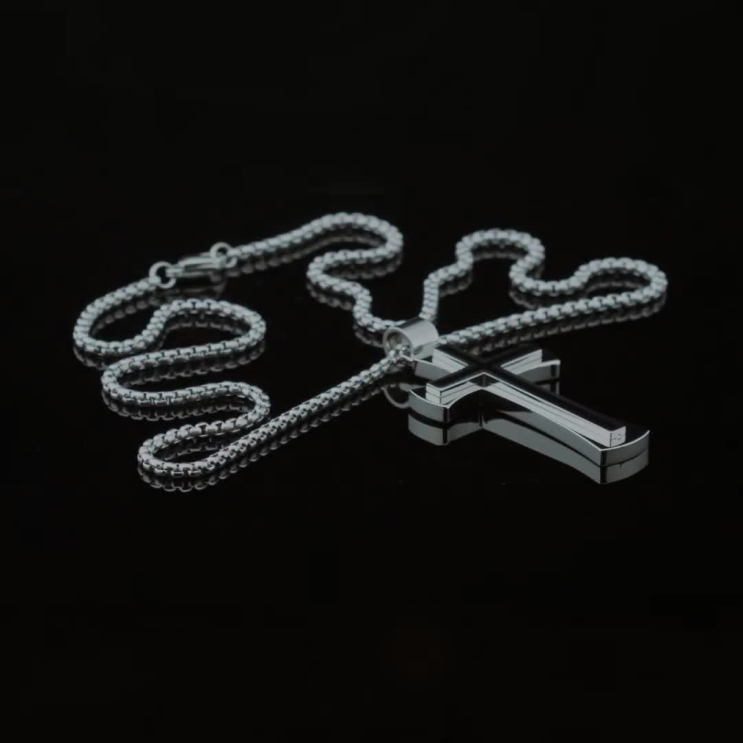 Argos silver cross and on sale chain