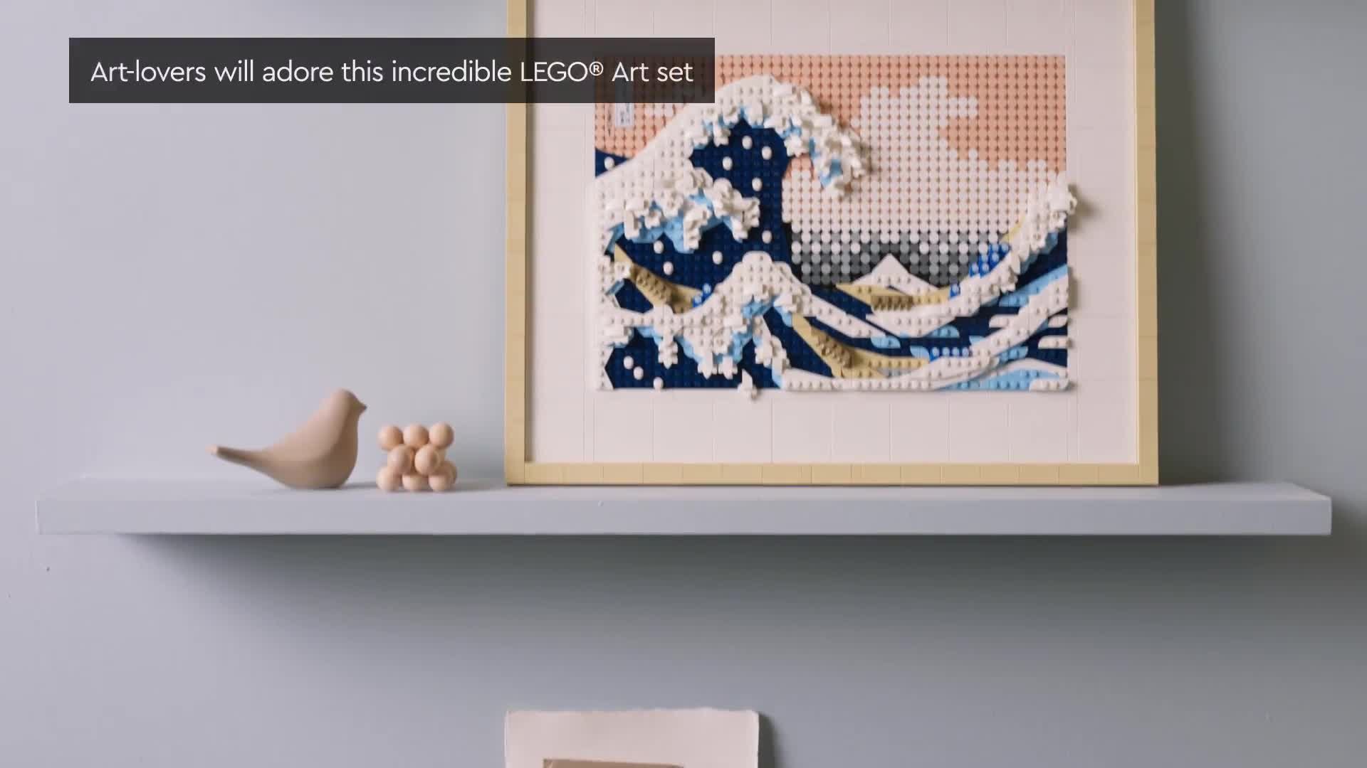 Buy LEGO ART Hokusai – The Great Wave Wall Art Adults Set 31208, Gifts for  her