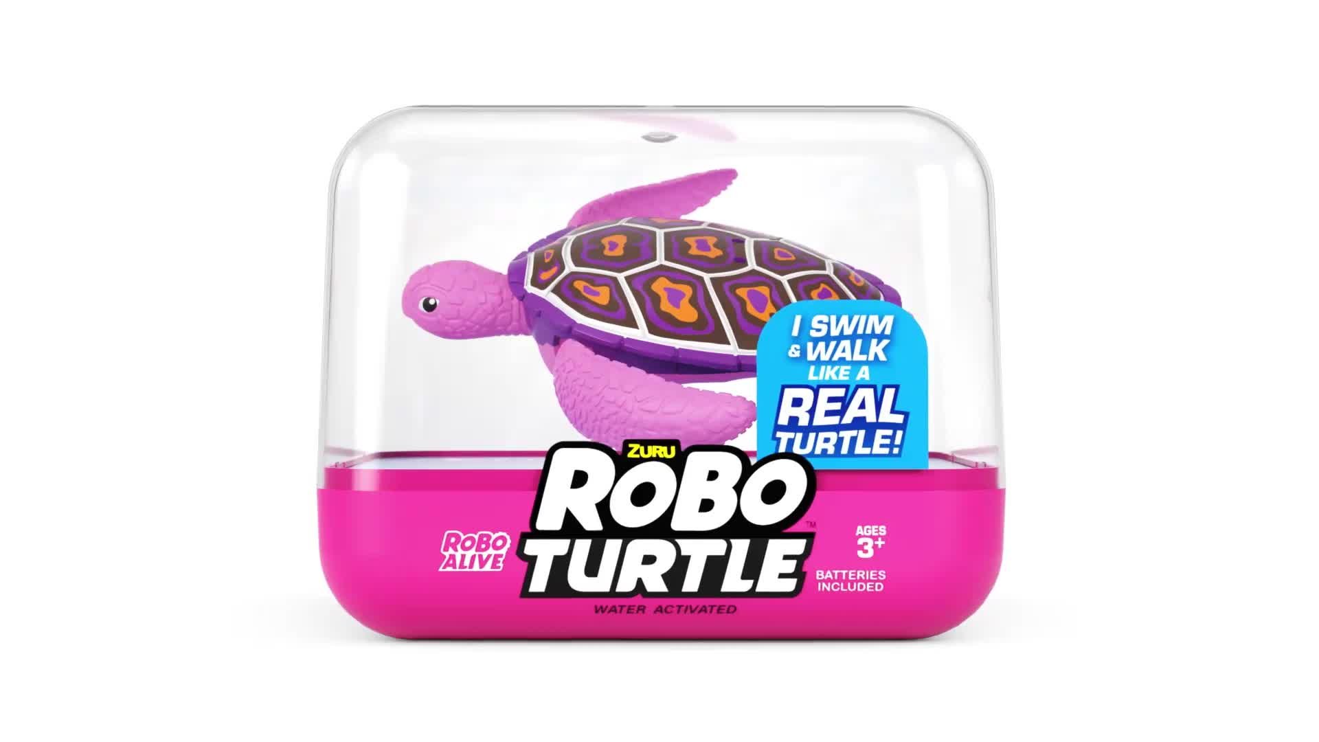 Zuro Robo Alive Real Life Robotic Pet Water Activated Swims Tiny Turtle New