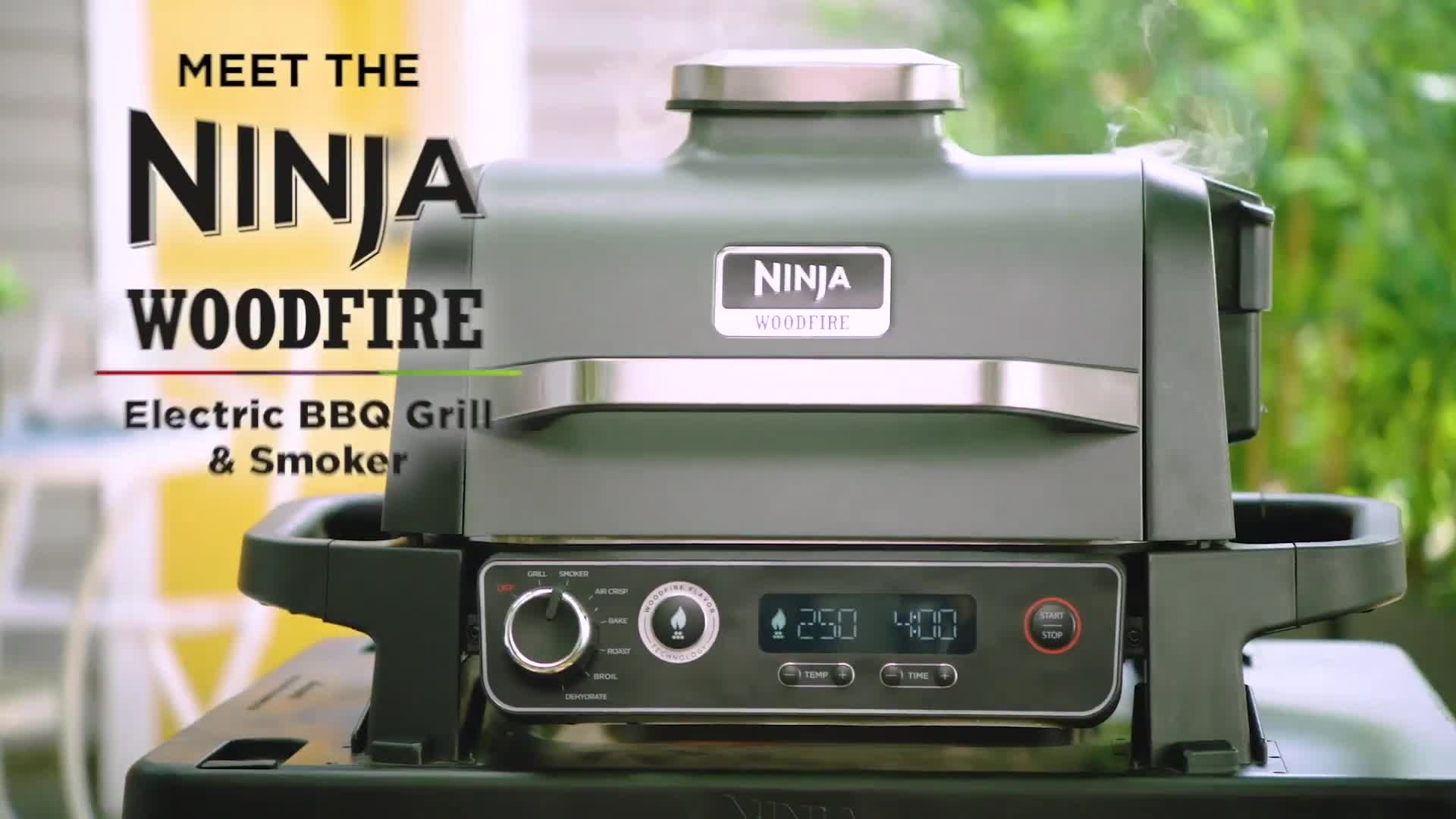 Ninja Woodfire Pro XL Electric BBQ Grill & Smoker OG850UK Health Grill -  Black