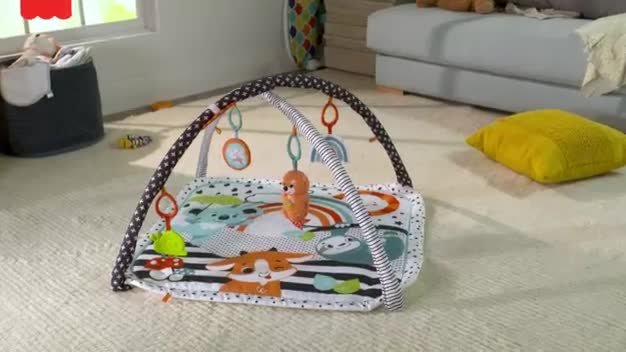 Fisher-Price 3-in-1 Music, Glow and Grow Baby Gym Play-mat Fun