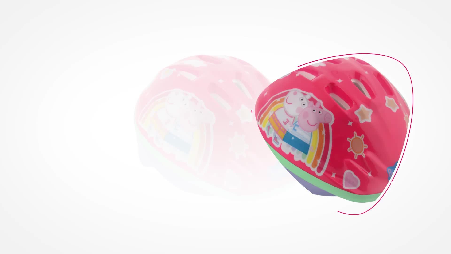 Peppa pig helmet and best sale pad set