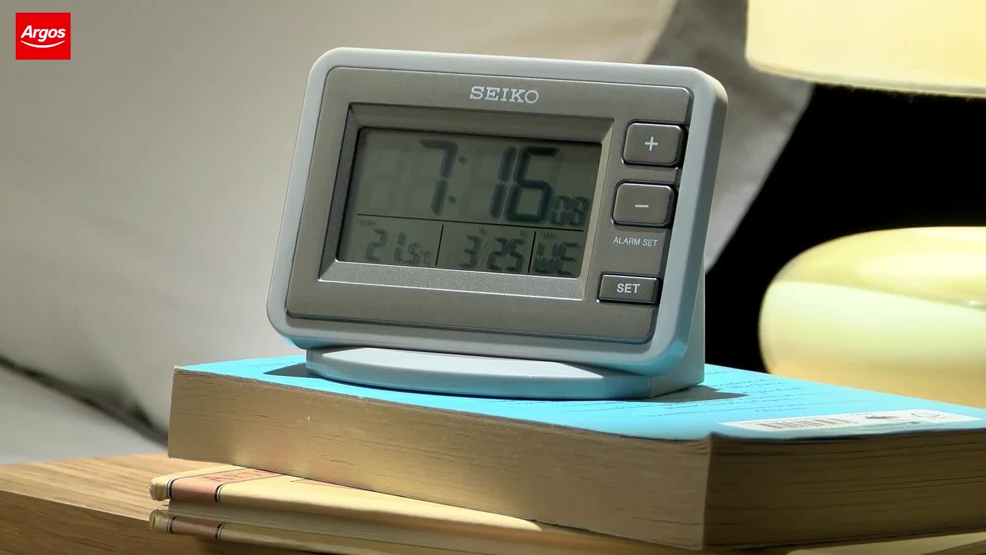 Buy Seiko LCD Alarm Clock | Clocks | Argos