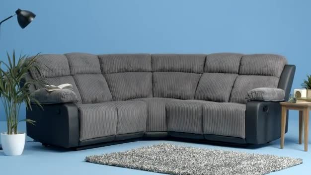 Buy Argos Home Bradley Fabric Recliner Corner Sofa Charcoal