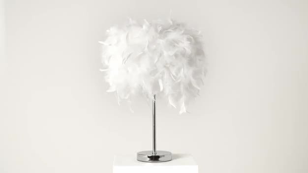 feather bedside lamp shade