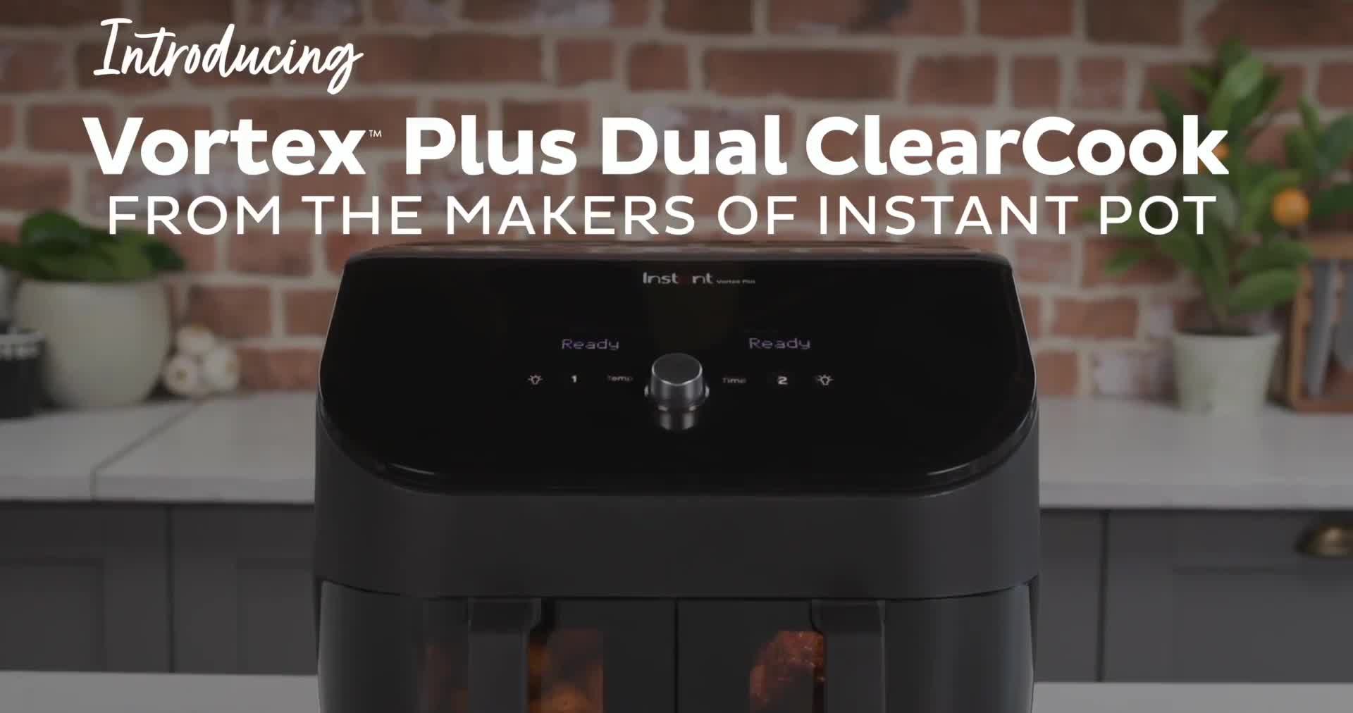 Instant™ Vortex® Plus Dual Black 8-quart Air Fryer with ClearCook