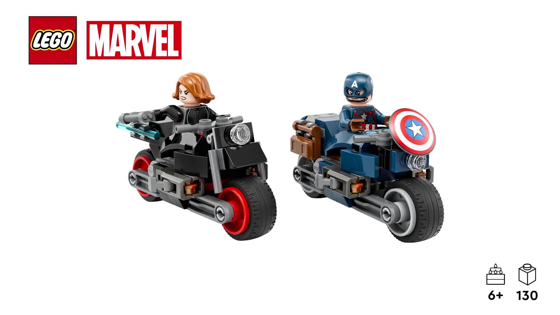 Buy LEGO Marvel Black Widow Captain America Motorcycles 76260