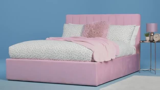 Pink small double bed outlet frame