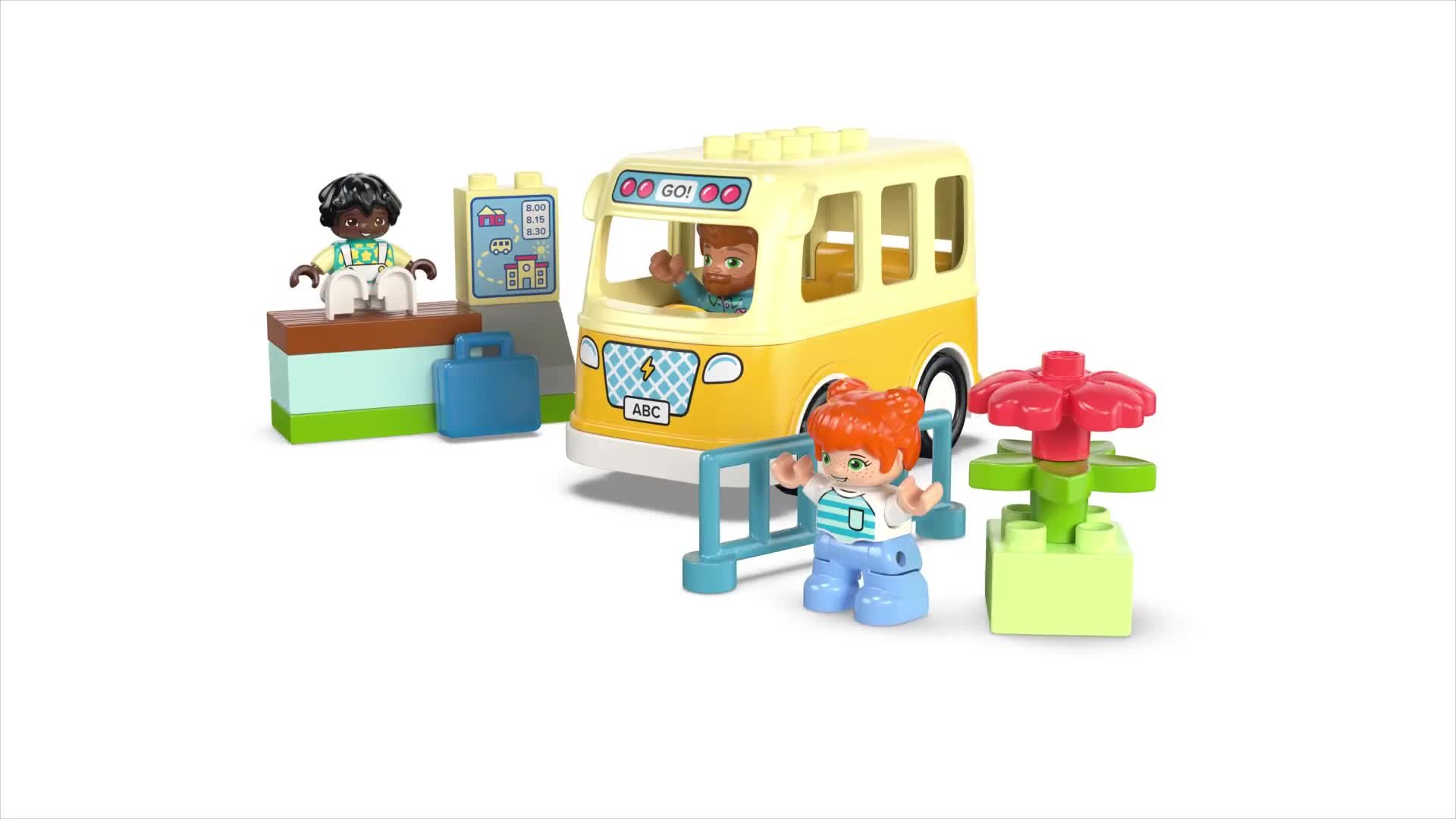 LEGO DUPLO Town Bus Ride 10988 - Juego educativo de construcción STEM para  niños en edad preescolar, niños y niñas a partir de 2 años, aprendizaje