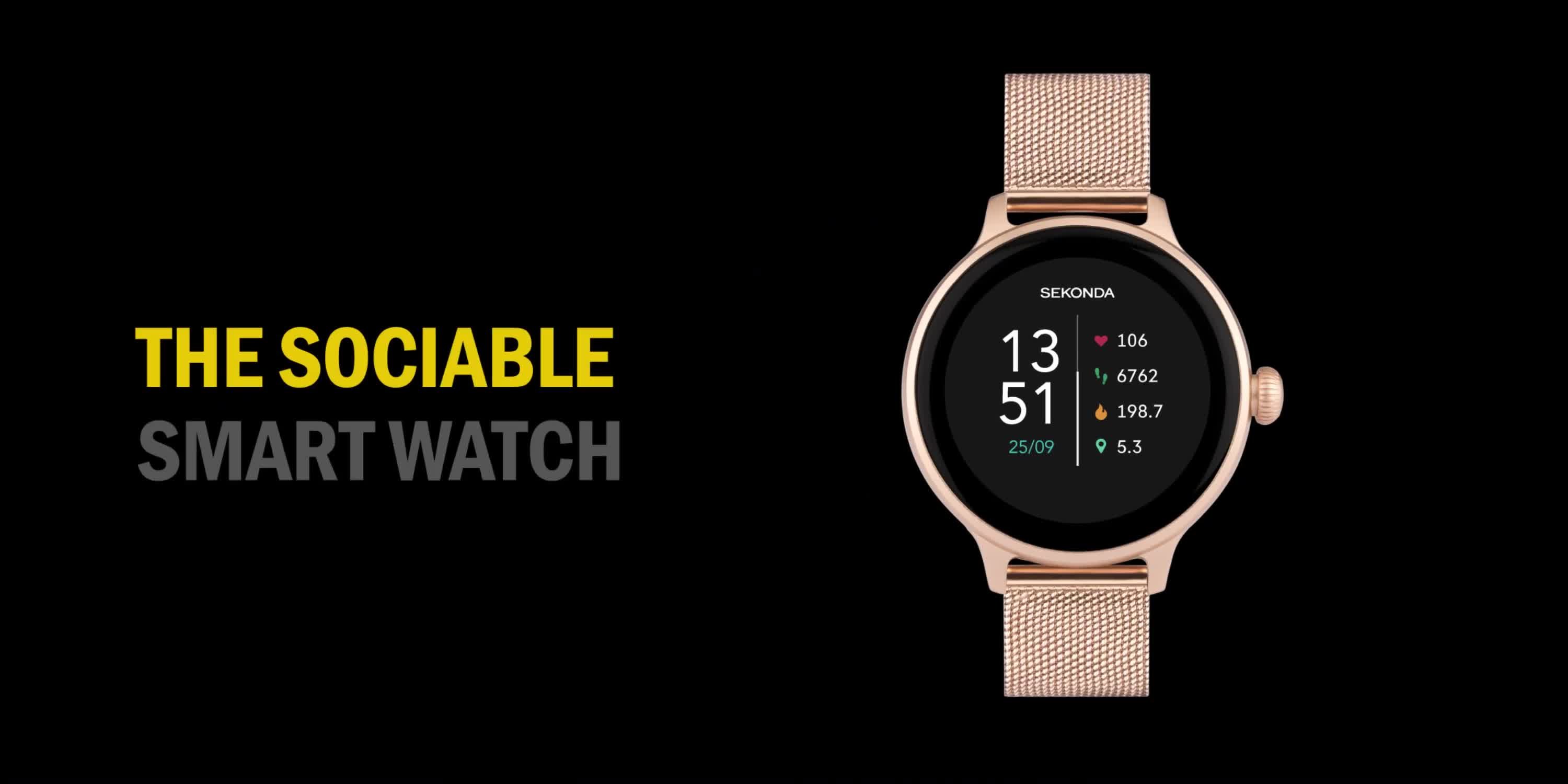 Buy Sekonda Connect Rose Gold Mesh Strap Calling Smart Watch Fitness and activity trackers Argos