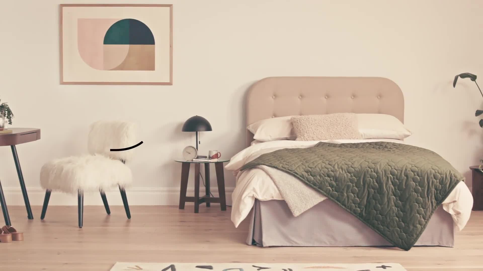 Buy Habitat Ashby Fabric Double Headboard Natural Headboards
