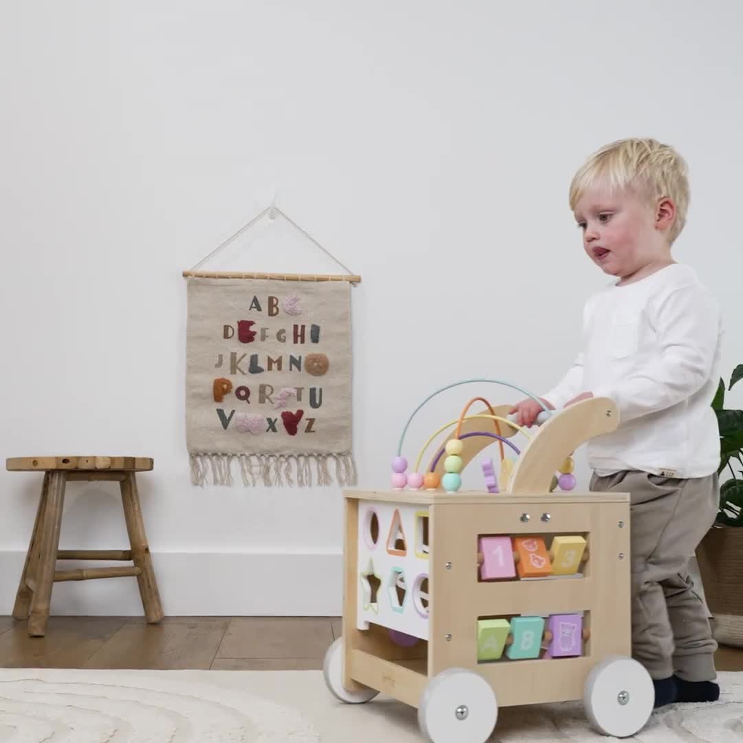 Wooden walker with store blocks argos