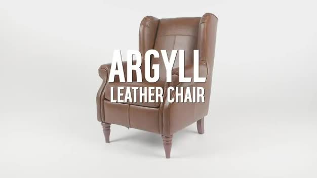 Argos tan 2025 leather chair