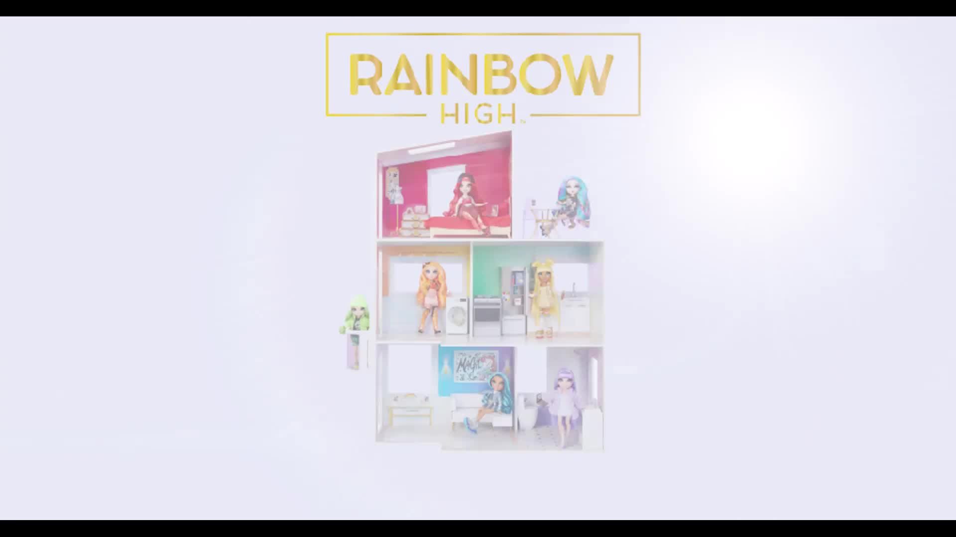  Rainbow High House – 3-Story Wood Doll House (4-Ft