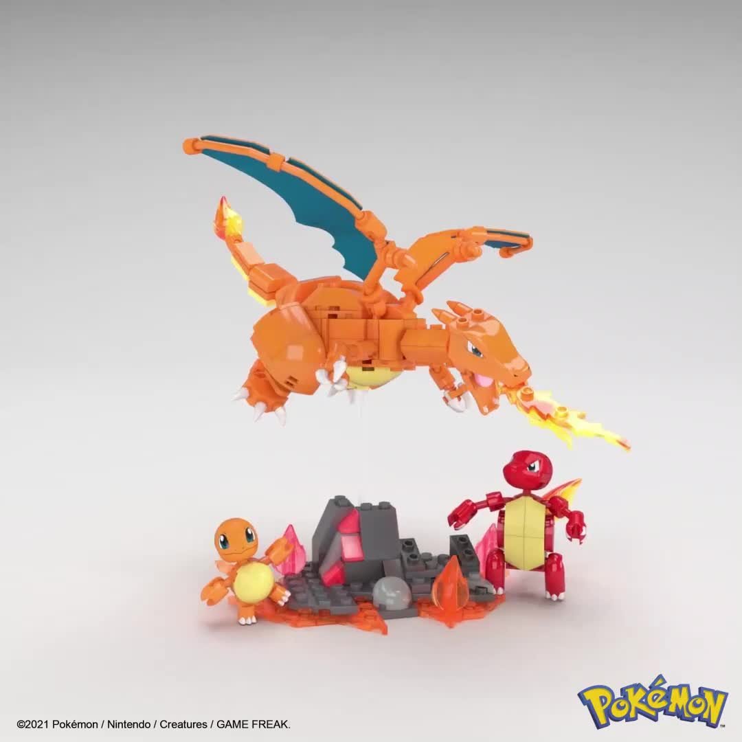 MEGA Pokemon Building Kit, Kanto Region Trio with 3 Action Figures