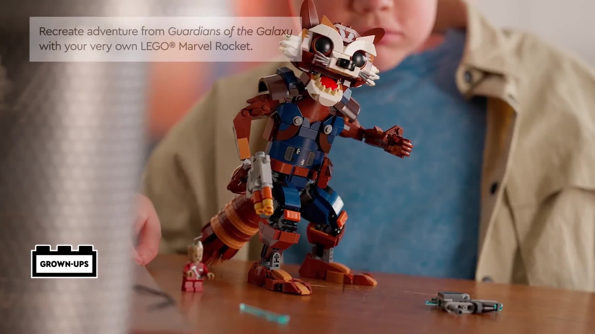 LEGO Marvel - Rocket y Bebé Groot - 76282, Lego Marvel Super Heroes