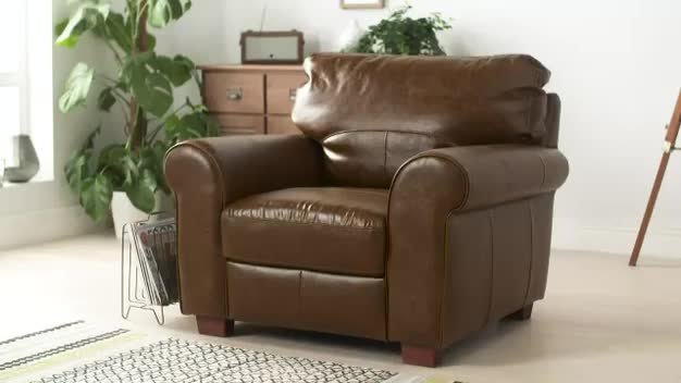 Argos best sale leather armchair