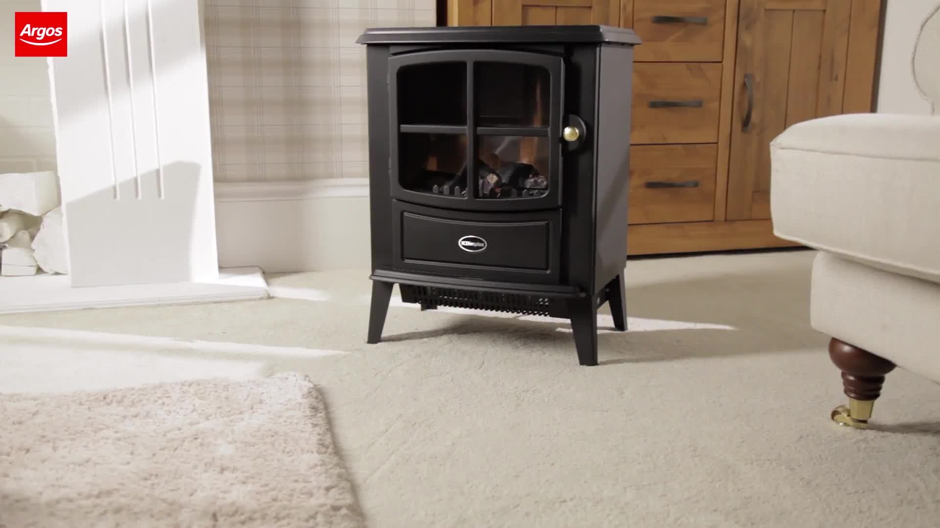 Buy Dimplex Brayford 2kW Electric Freestanding Stove - Black | Electric  fires | Argos