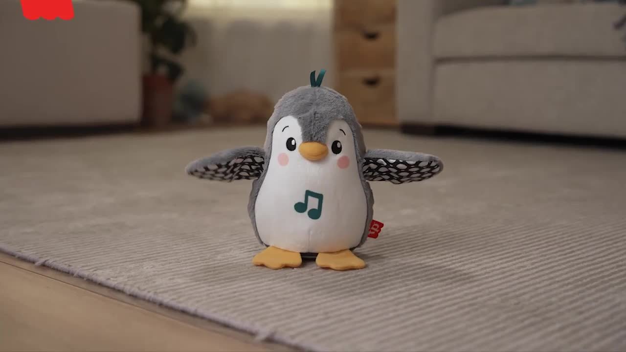 Fisher-Price - Penguin Flap & Wobble - Pinguin Plüschfigur mit Funktion