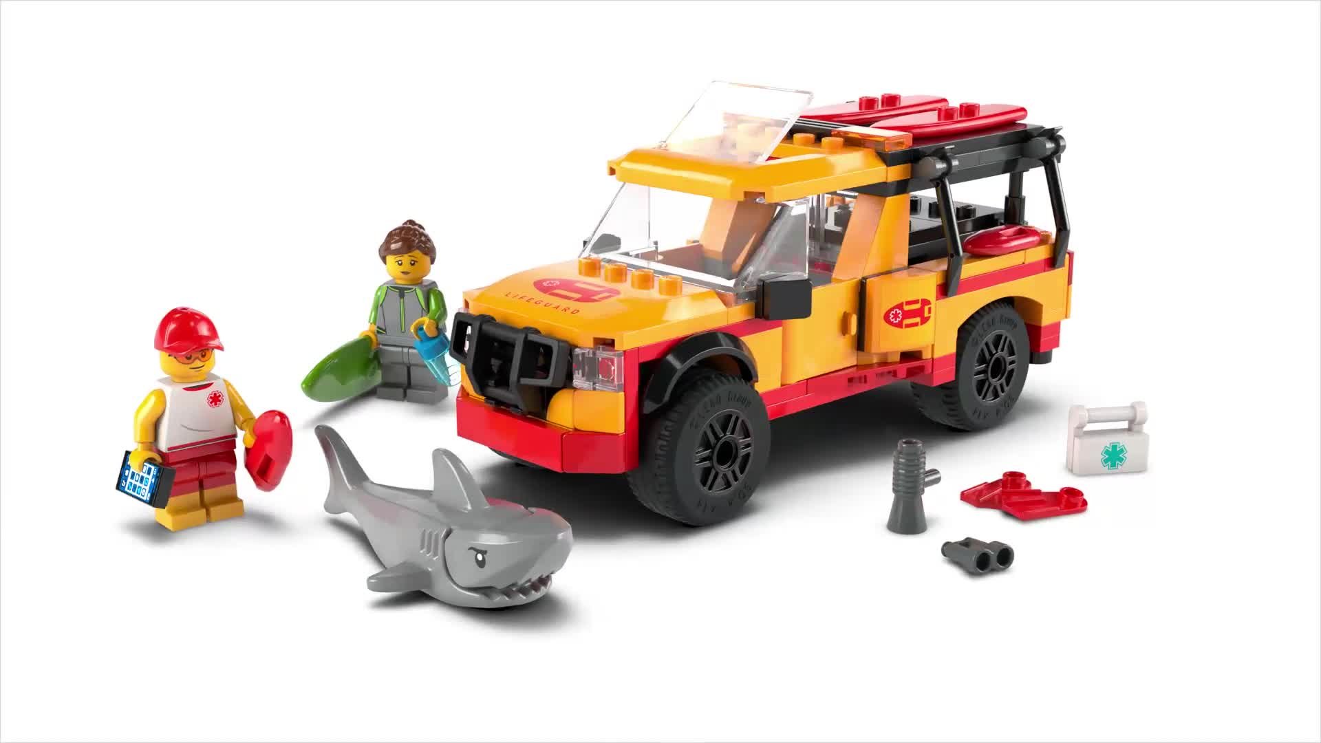 Buy LEGO City Lifeguard Beach Rescue Truck & Shark Toys 60453 | LEGO | Argos