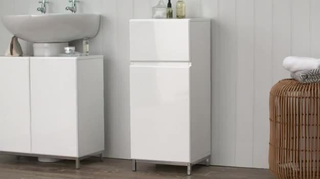 Buy Argos Home Gloss Under Sink Unit - White, Under sink storage