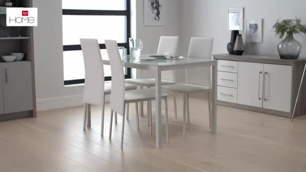 Argos table and chairs shop white