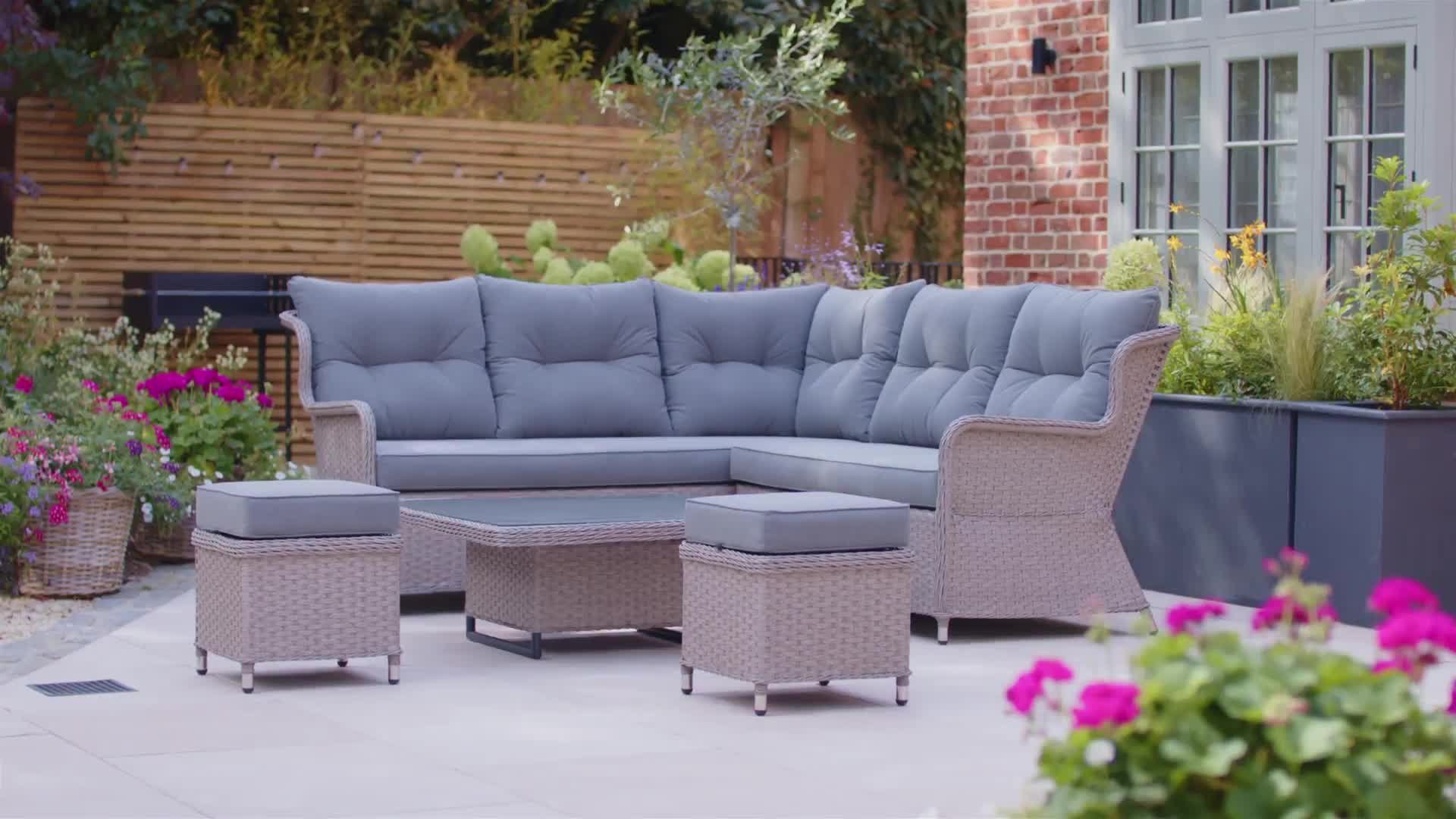 Rattan garden best sale corner sofa argos