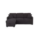 Buy Argos Home Reagan Left Corner Faux Leather Sofa Bed - Black | Sofa ...