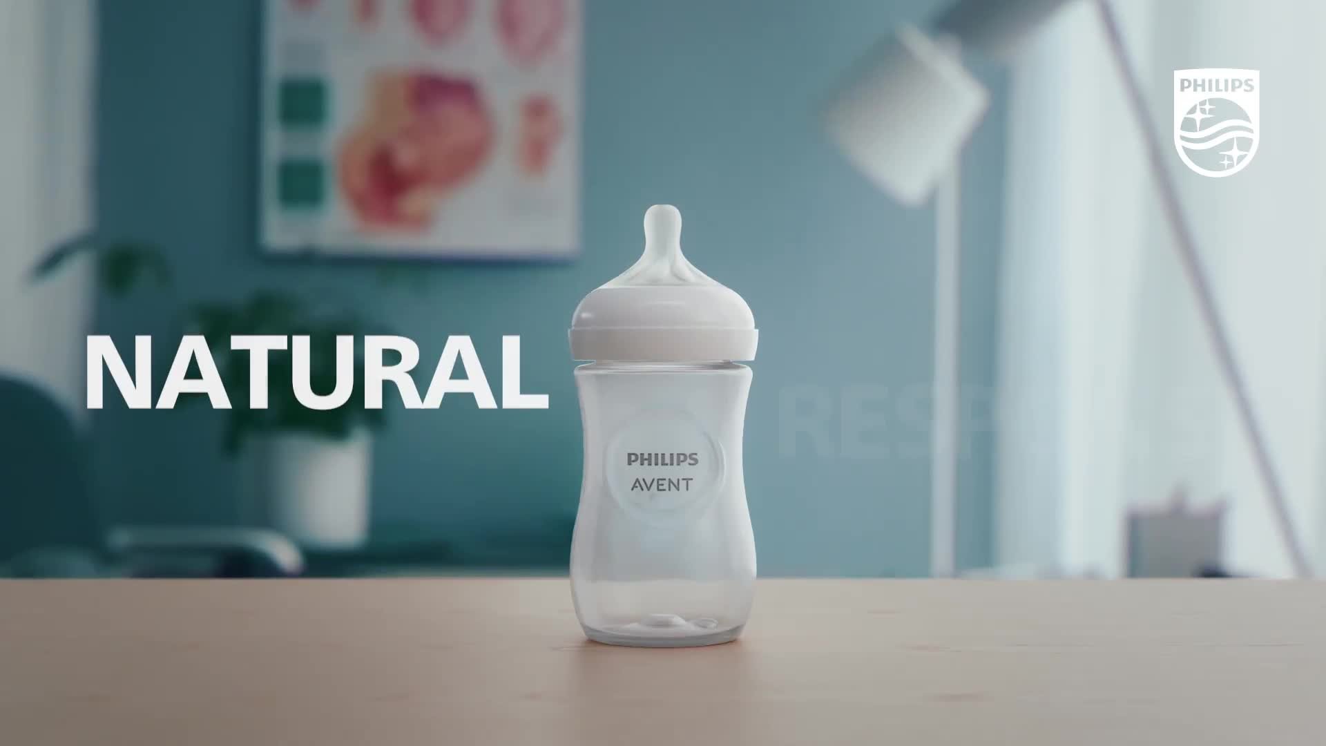 Set Regalo Philips AVENT Natural – Biberon 260 Ml, Tettarella, Ciucci E Clip In Un'unica Confezione